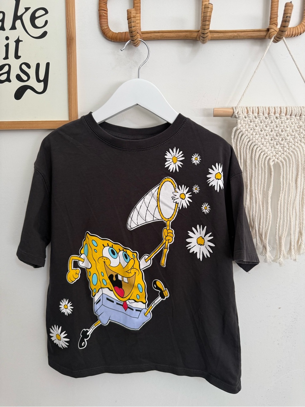 Zara - size 8 - SpongeBob SquarePants daisy tee
